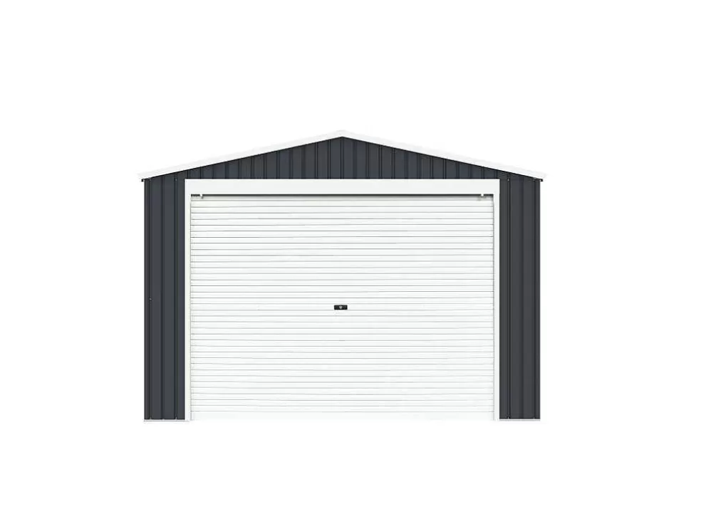 EXPERTLAND Garagem Em Aco Galvanizado Com Porta De Enrolar Cinza 19,5 M - Octou* Garagem