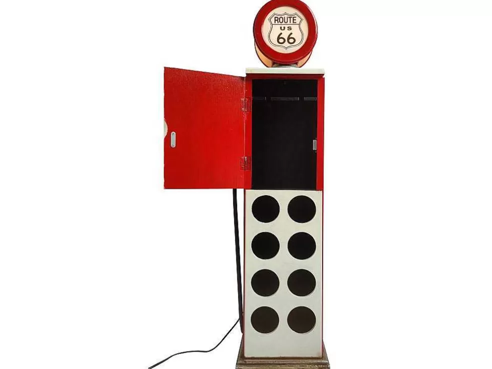 OZAIA Garrafeira Com Lampada Para 8 Garrafas De A.112 Cm Cor Branco Com Manipulo A Esquerda - Drive-In* Acessórios De Arrumação