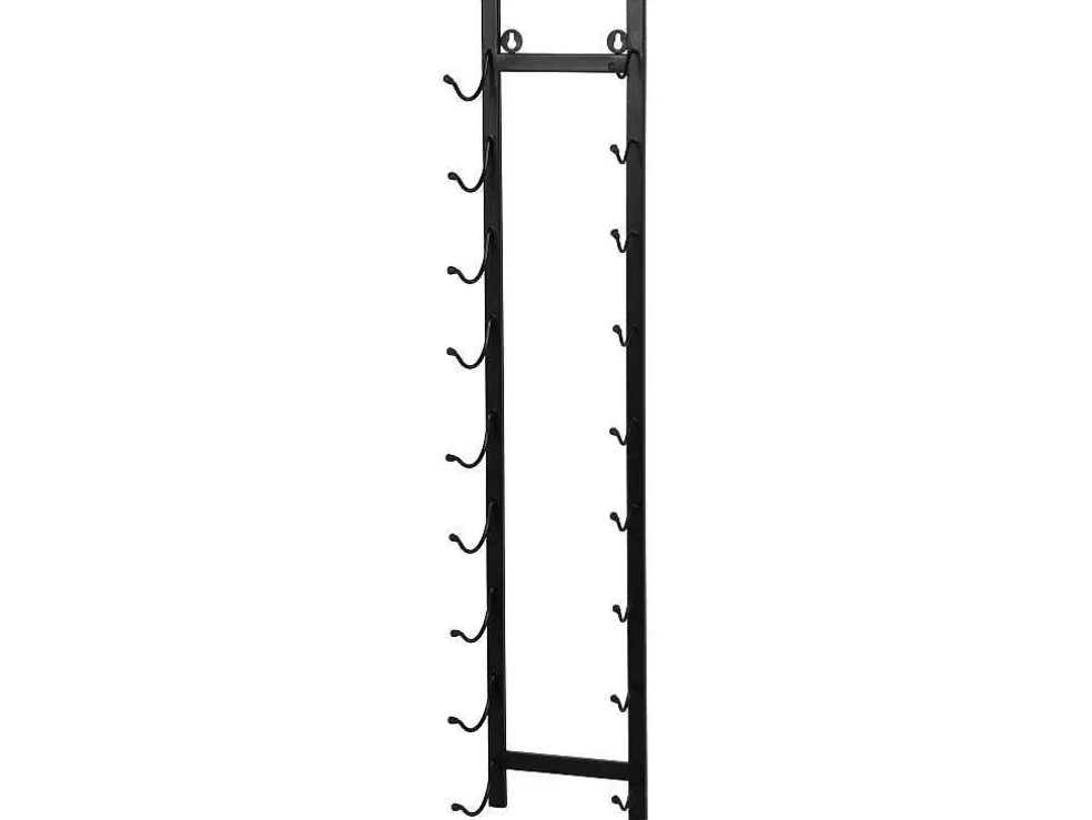 OZAIA Garrafeira De Parede, 9 Garrafas, L19 X A92 Cm Metal Preto - Routal* Acessórios De Arrumação