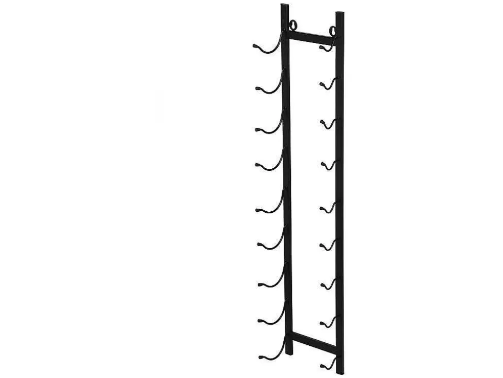 OZAIA Garrafeira De Parede, 9 Garrafas, L19 X A92 Cm Metal Preto - Routal* Acessórios De Arrumação