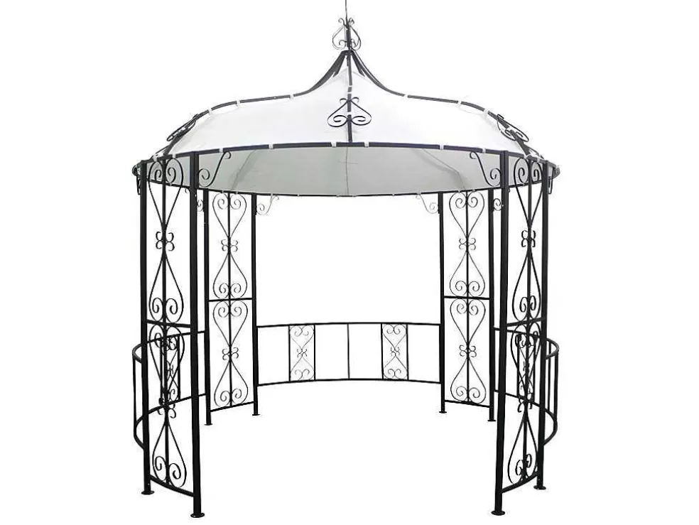 EXPERTLAND Gazebo De Jardim Tilcara Em Metal Feitio Ferro Forjado D300 X A290 Cm* Pérgola, Coreto, Quiosque