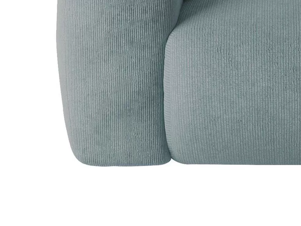 Maison Céphy Grande Sofá De Canto Esquerdo Em Tecido Texturizado Azul - Pogni* Promoções Sofás & Poltronas