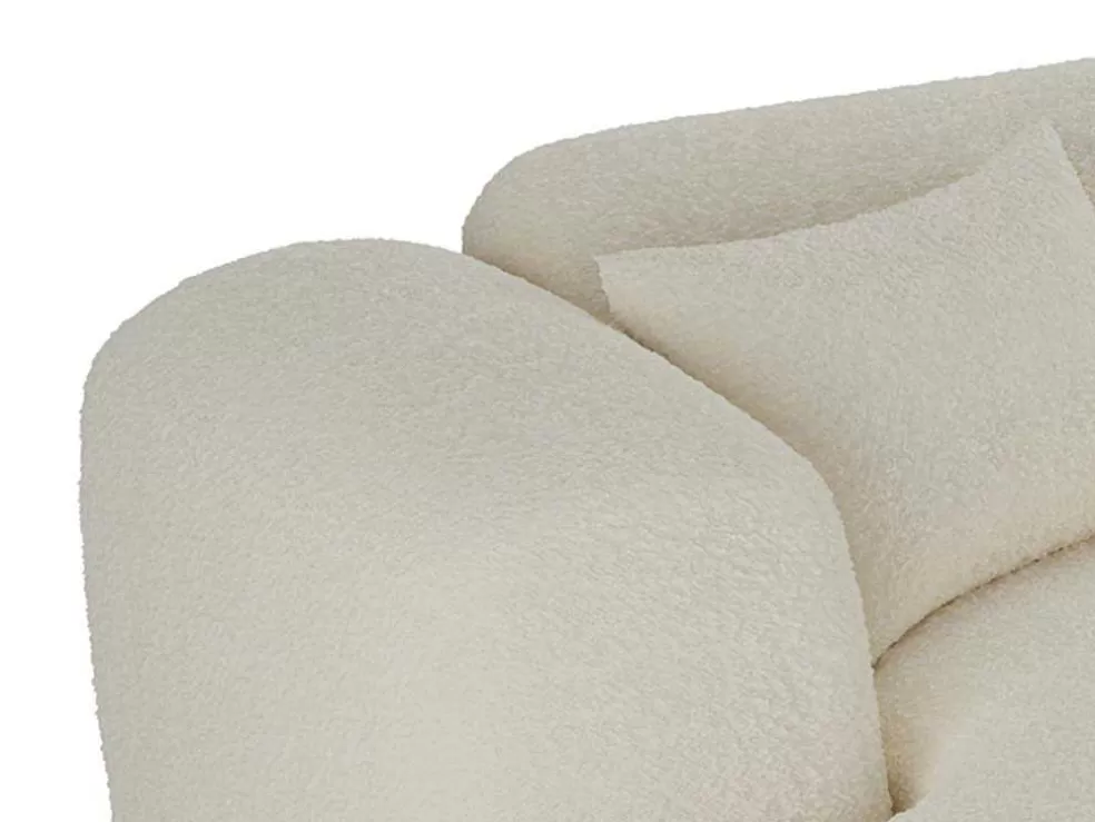 Maison Céphy Grande Sofá De Canto Panorâmico Tecido Boucle Branco - Pogni De Maison Cephy* Promoções Sofás & Poltronas