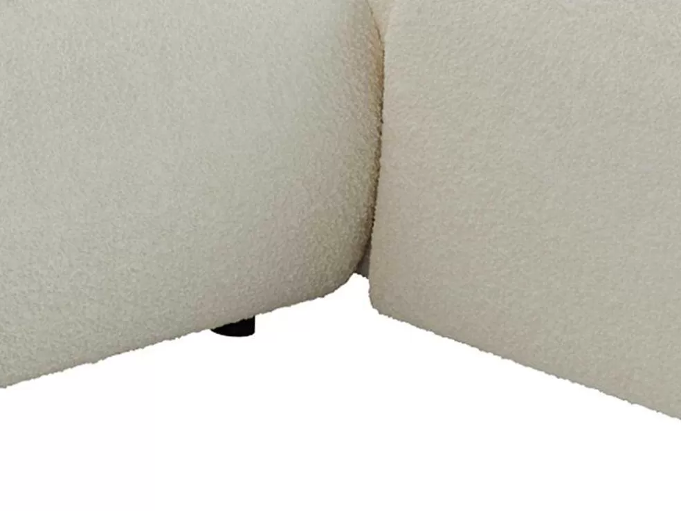 Maison Céphy Grande Sofá De Canto Panorâmico Tecido Boucle Branco - Pogni De Maison Cephy* Promoções Sofás & Poltronas