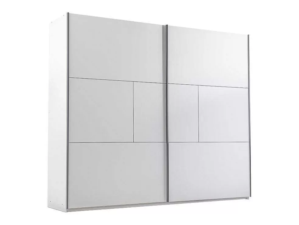 Vente-unique Guarda-Roupa 2 Portas De Correr, C250 Cm, Branco - Aniama* Armário E Roupeiro