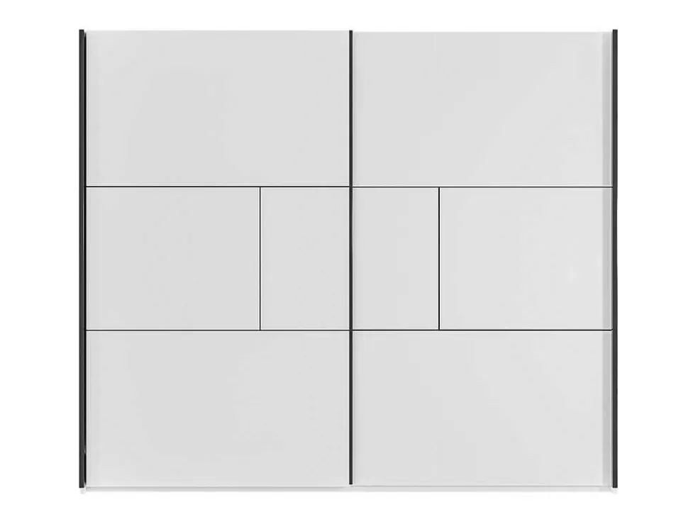Vente-unique Guarda-Roupa 2 Portas De Correr, C250 Cm, Branco - Aniama* Armário E Roupeiro