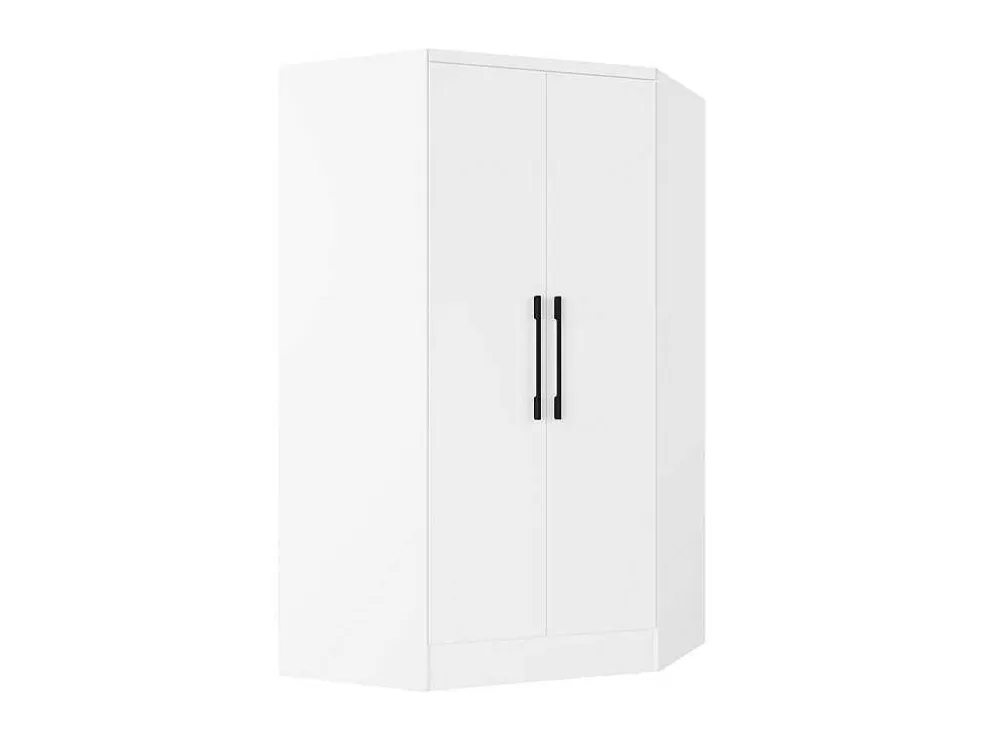 Vente-unique Guarda-Roupa De Canto Com 2 Portas C101 Cm Branco - Aurali* Armário E Roupeiro