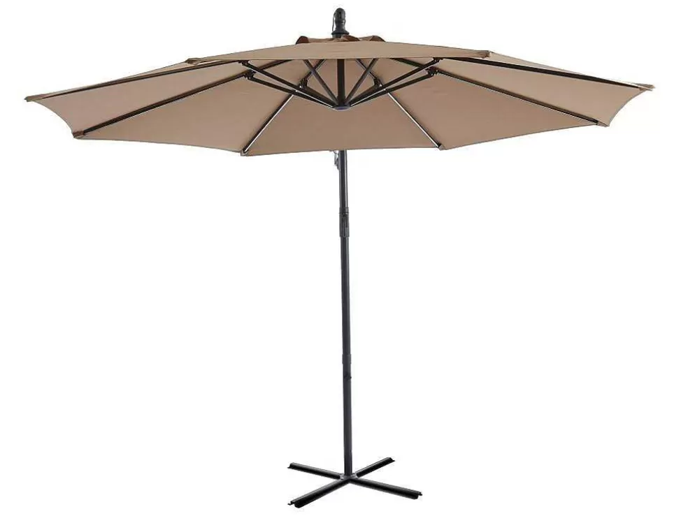 MYLIA Guarda-Sol Articulado Redondo Taupe Em Aco Com Leds D. 2,93 M - Pocota* Guarda Sol