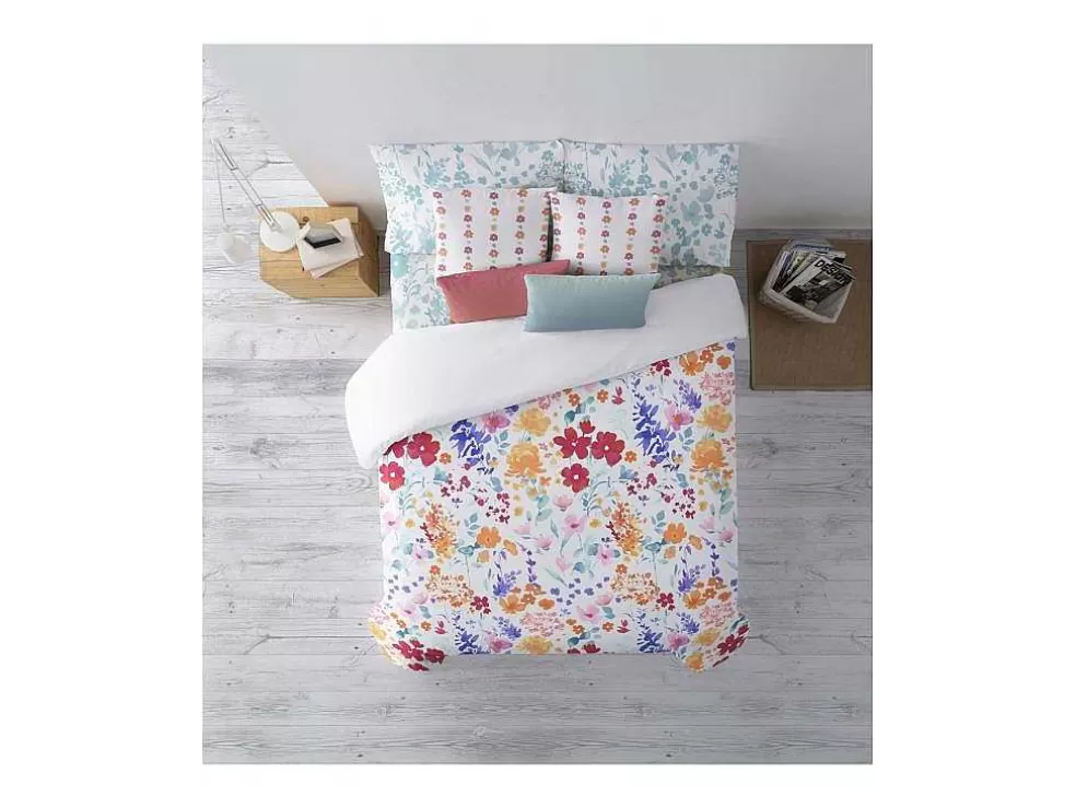 Purline Housse De Couette 100% Coton 1 Piece Multicolor Floral 200X240* Roupa De Cama