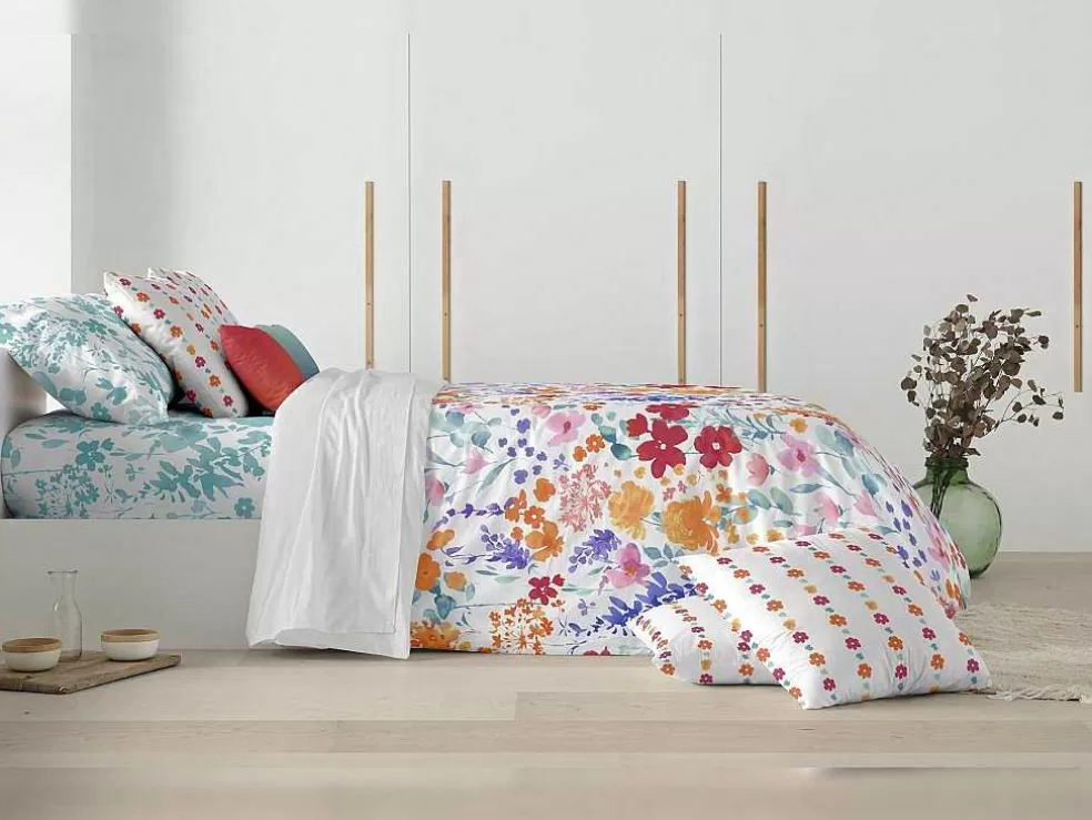 Purline Housse De Couette 100% Coton 1 Piece Multicolor Floral 200X240* Roupa De Cama