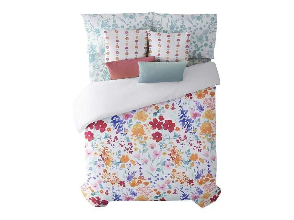 Purline Housse De Couette 100% Coton 1 Piece Multicolor Floral 200X240* Roupa De Cama