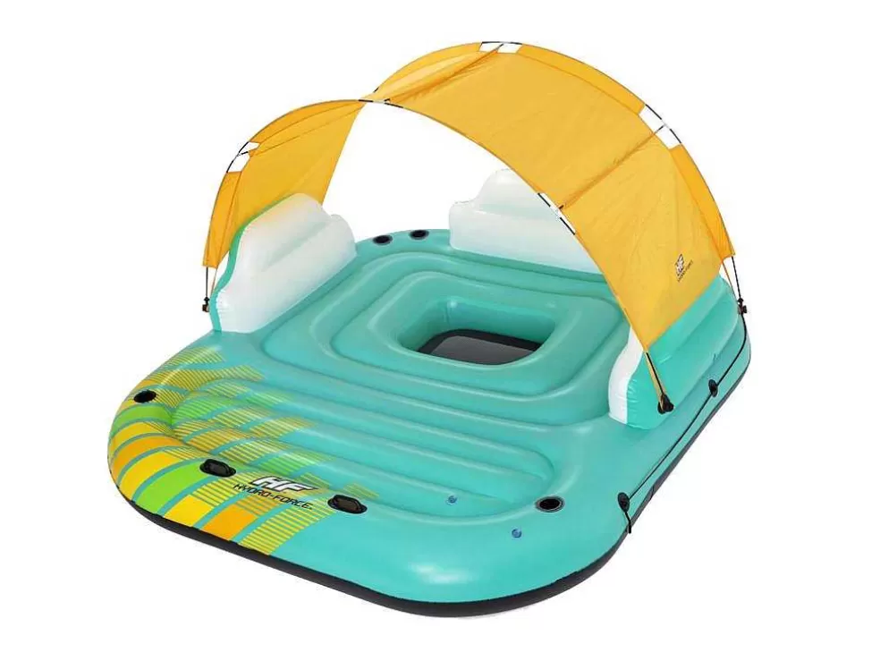 Bestway Ilha Insuflável Azul E Amarelo Com Guarda-Sol Amovivel 291 X 265 Cm - Sunari Da * Desportos Náuticos