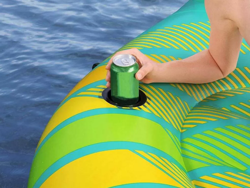 Bestway Ilha Insuflável Azul E Amarelo Com Guarda-Sol Amovivel 291 X 265 Cm - Sunari Da * Desportos Náuticos