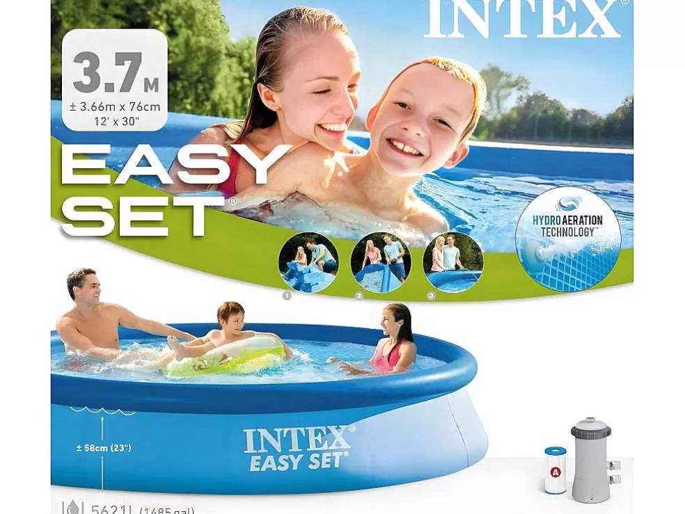 Intex 28132Np - Piscina Redonda Easy Set Com Bomba Filtro, 366X76 Cm* Piscina