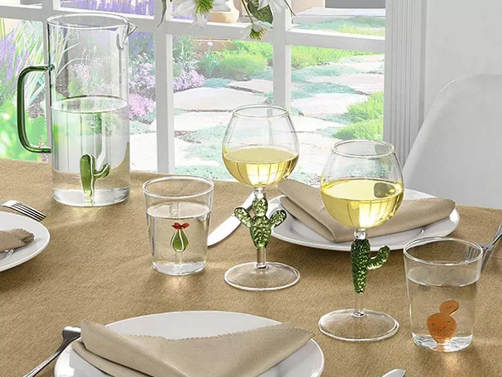 OZAIA Jarro De Vidro Com Cacto Transparente E Verde O14,5 X A24 Cm - Olata* Louça E Utensílios De Cozinha