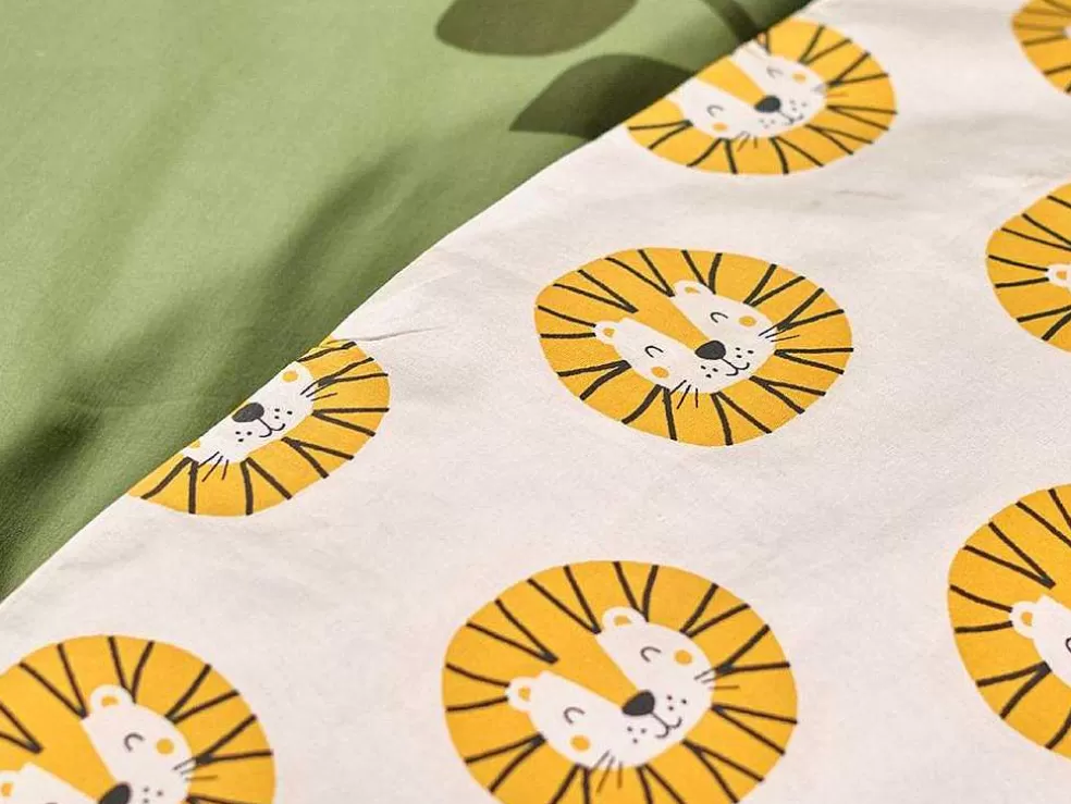 OZAIA Jogo De Cama De Criança Algodao 57 Fios/Cm , Capa De Edredão 140 X 200 Cm + 1 Fronha 63 X 63 Cm, Motivo Selva - Junglia* Roupa De Cama