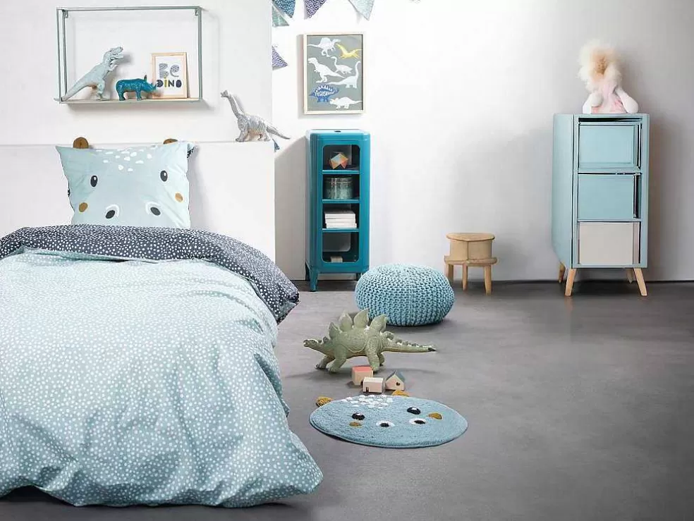 OZAIA Jogo De Cama De Criança Algodao 57 Fios/Cm , Capa De Edredão 140 X 200 Cm + 1 Fronha Azul - Talary* Roupa De Cama