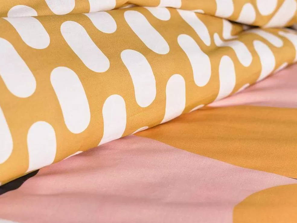 OZAIA Jogo De Cama Geometrico Em Algodao De 57 Fios/Cm , Capa De Edredão 240X260 Cm + 2 Fronhas 63X63 Cm Multicolor - Arlao* Roupa De Cama