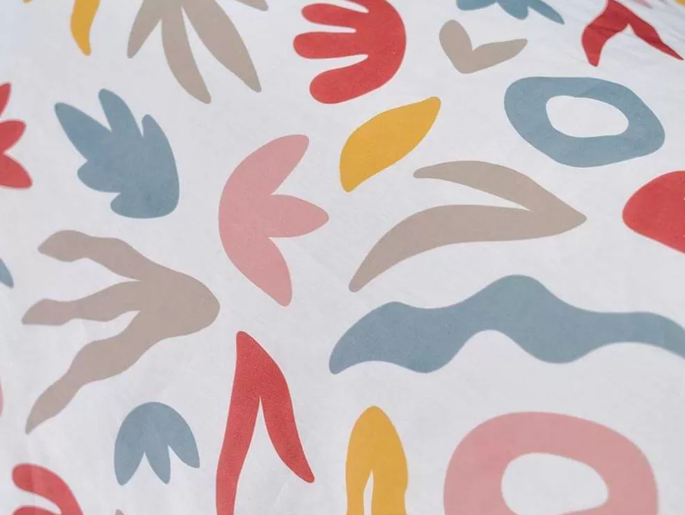 OZAIA Jogo De Cama Reversivel Algodao De 57 Fios/Cm , Capa De Edredão 220X240 Cm + 2 Fronhas 63X63 Cm Multicolor - Sonira* Roupa De Cama