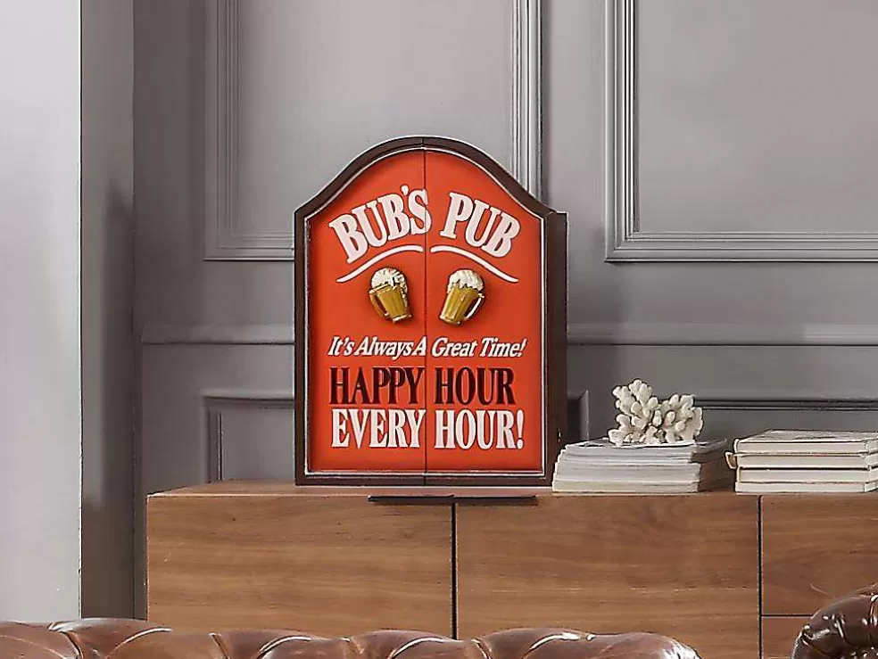 Vente-unique Jogo De Dardos E Placa Decorativa Happy Hour* Jogo De Interior