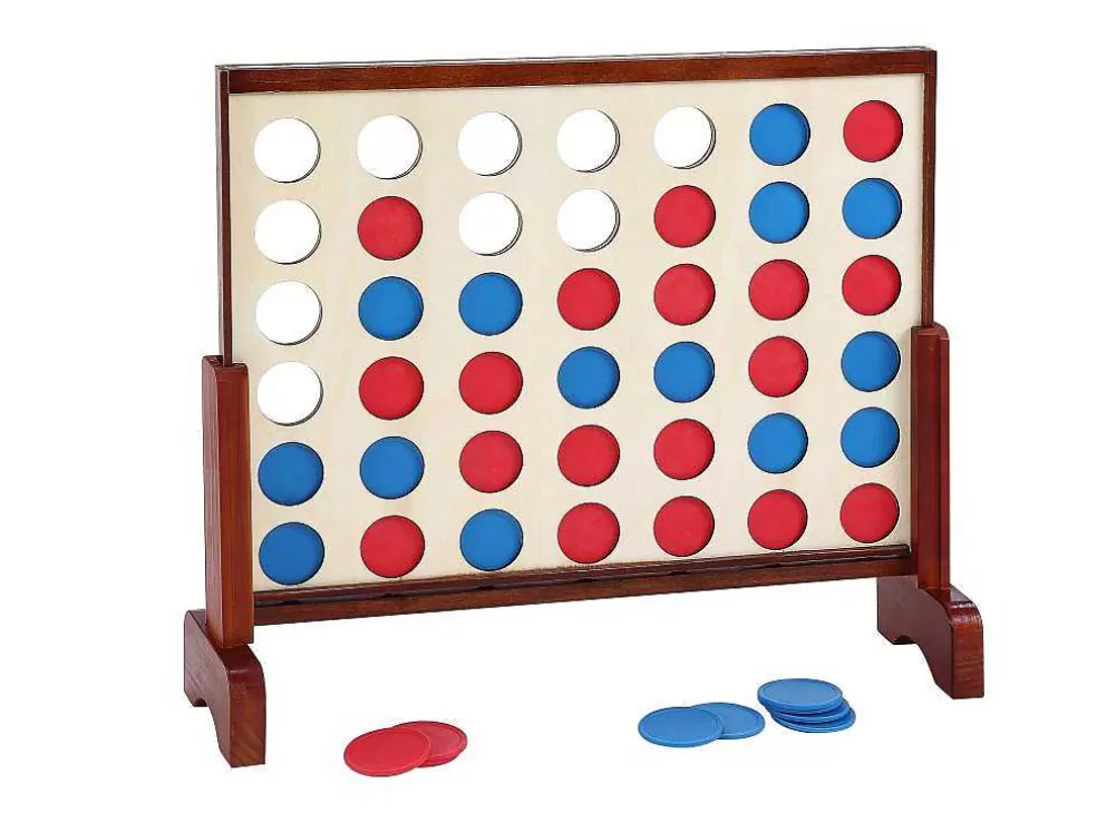 Vente-unique Jogo De Tabuleiro Gigante Em Madeira 4 Em Linha C79 X A72 Cm - Toupsi* Jogo De Exterior