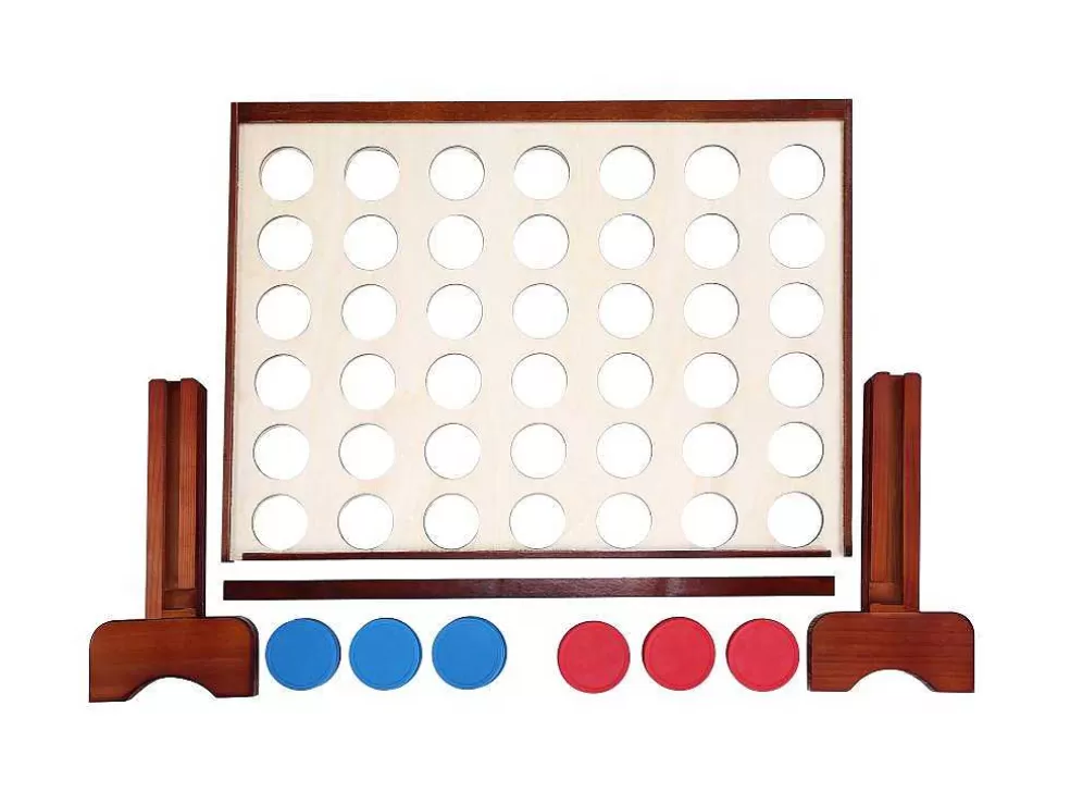 Vente-unique Jogo De Tabuleiro Gigante Em Madeira 4 Em Linha C79 X A72 Cm - Toupsi* Jogo De Exterior