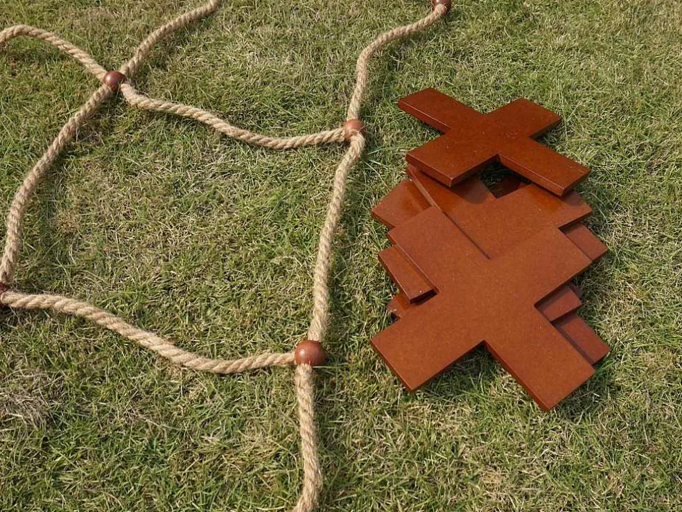 Vente-unique Jogo De Tabuleiro Gigante Jogo Do Galo C80 X L80 - Kindo* Jogo De Exterior