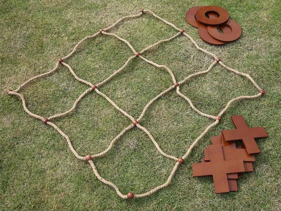 Vente-unique Jogo De Tabuleiro Gigante Jogo Do Galo C80 X L80 - Kindo* Jogo De Exterior