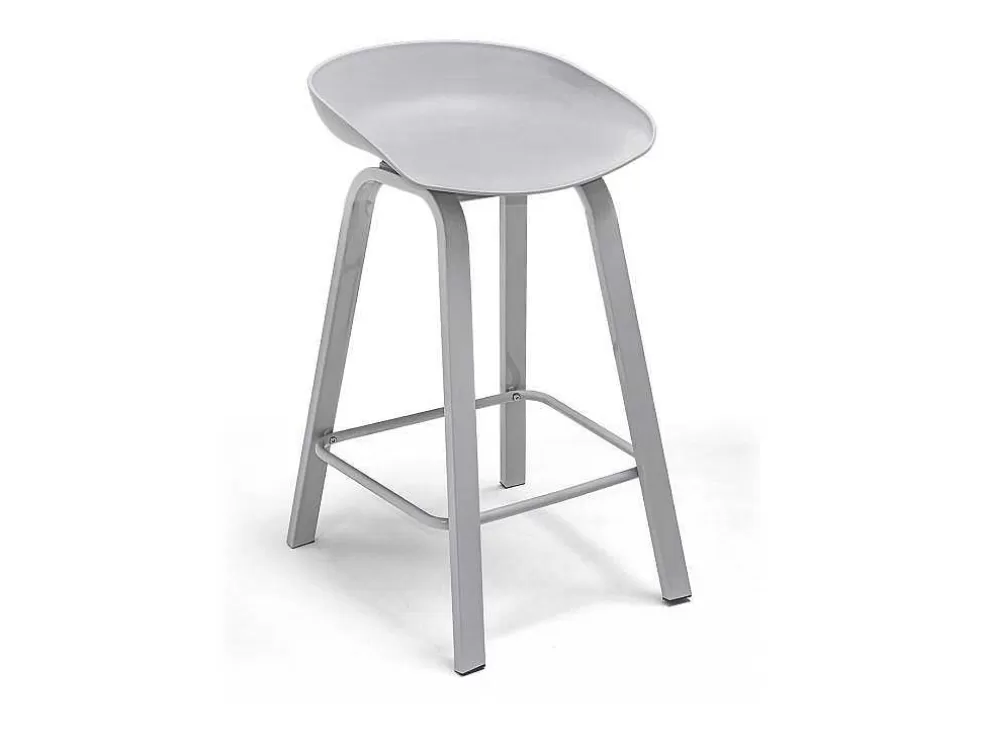 Frankystar Kiel - Conjunto De 4 Bancos De Design Em Metal E Pp Cinzento* Bancos De Bar