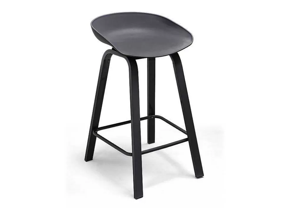 Frankystar Kiel - Conjunto De 4 Bancos De Design Em Metal E Pp Preto* Bancos De Bar