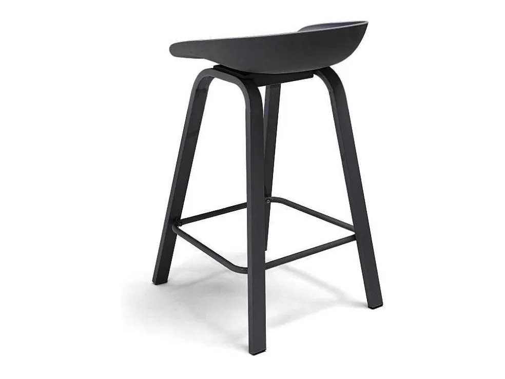 Frankystar Kiel - Conjunto De 4 Bancos De Design Em Metal E Pp Preto* Bancos De Bar