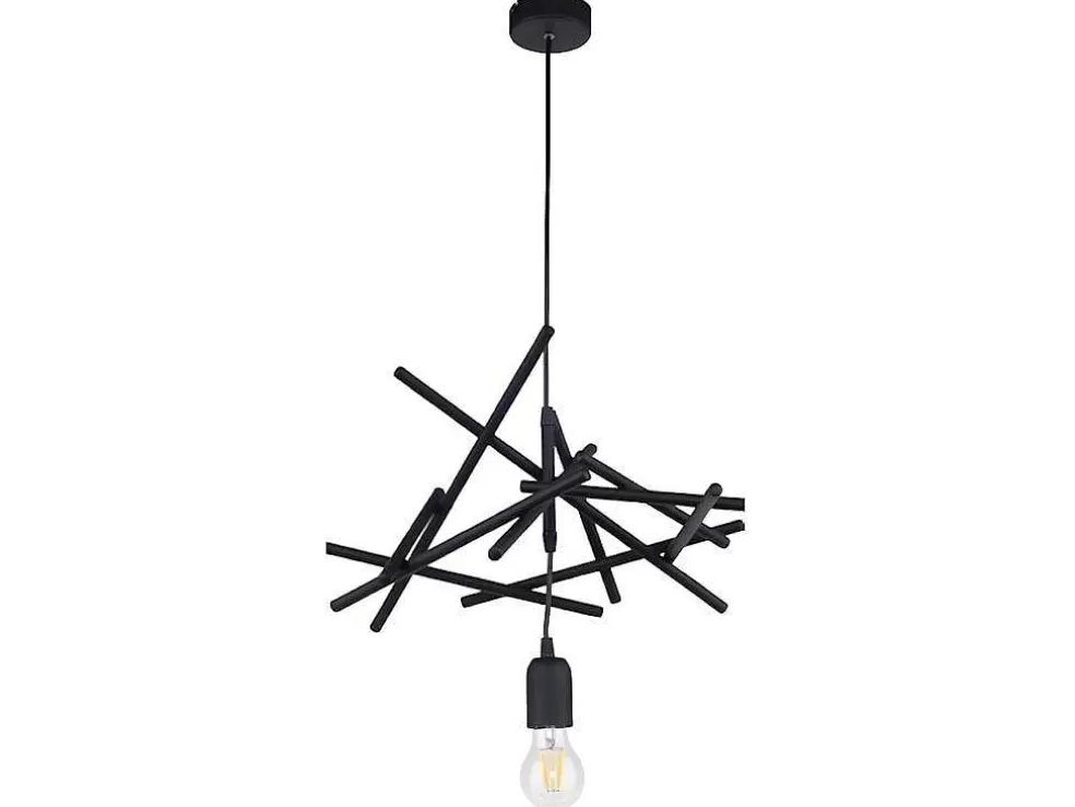 EPIKASA Lampada De Suspensao Glenn, Preto, 48X36X81 Cm, * Promoções Decoração