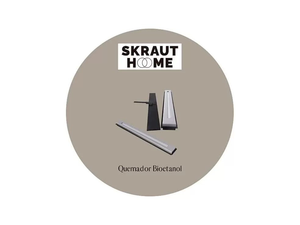 Skraut Home Lareira Bioetanol, 50 Cm, Queimador Bioetanol, Aco Inoxidavel, Modelo Kratki* Promoções Sala