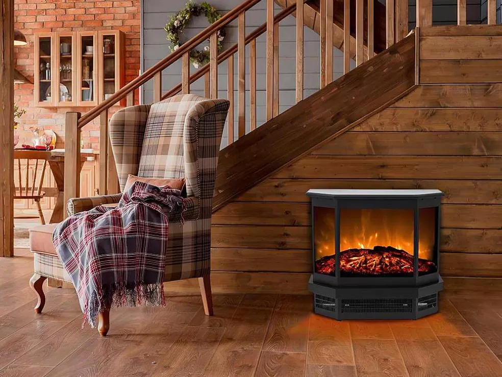 FLAMATECH Lareira Elétrica C55,8 X L22,5 X A51,6 Cm Disponivel Em Preto Estilo Salamandra - Etna* Lareira Elétrica