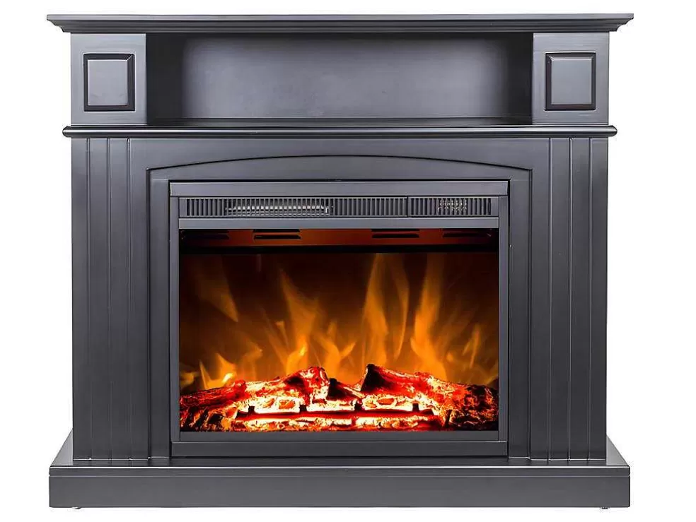 FLAMATECH Lareira Elétrica De Chao Lopevi - Com Cornija - C99 X L25 X A82,5 Cm - Preto* Lareira Elétrica