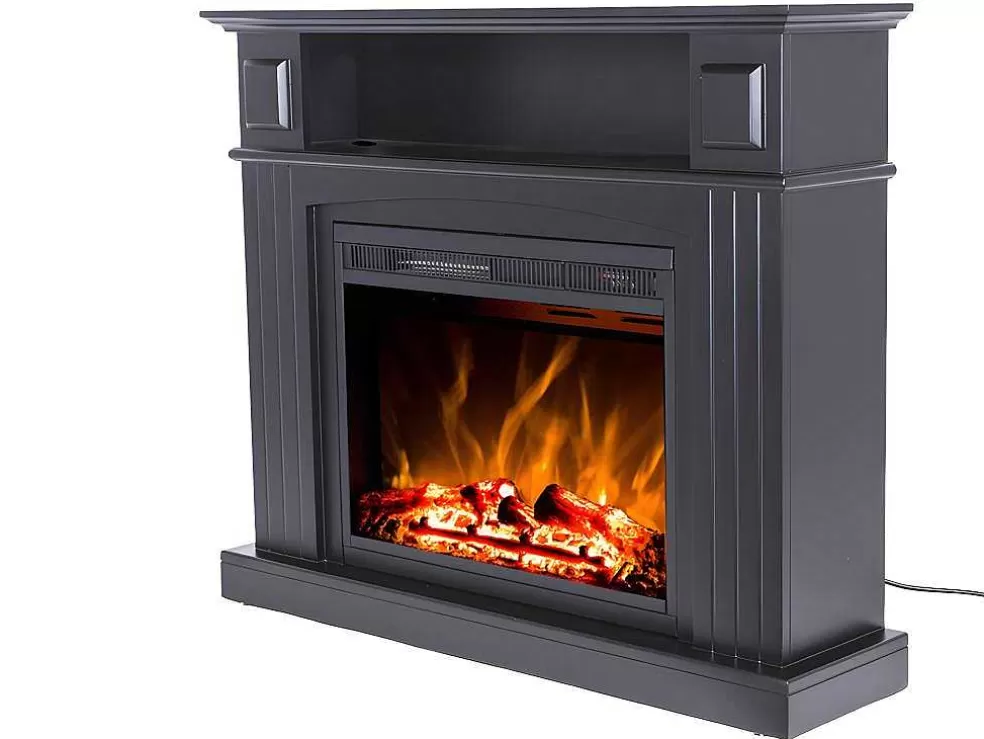 FLAMATECH Lareira Elétrica De Chao Lopevi - Com Cornija - C99 X L25 X A82,5 Cm - Preto* Lareira Elétrica