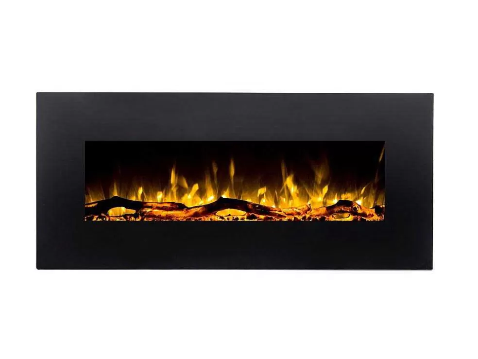 FLAMATECH Lareira Elétrica De Parede Lalita - C110 X L14 X A49 Cm - Branco* Lareira Elétrica