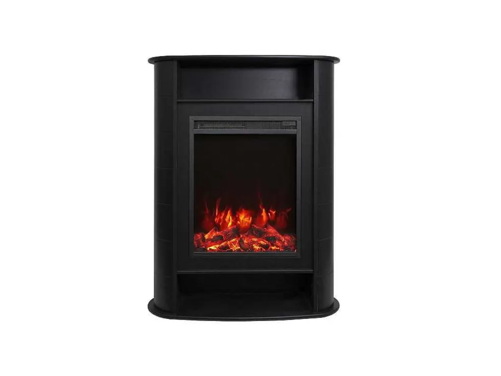 FLAMATECH Lareira Elétrica De Pousar Com Protecao De C84X L33 X A111Cm Cor Preto - Mombacho* Lareira Elétrica
