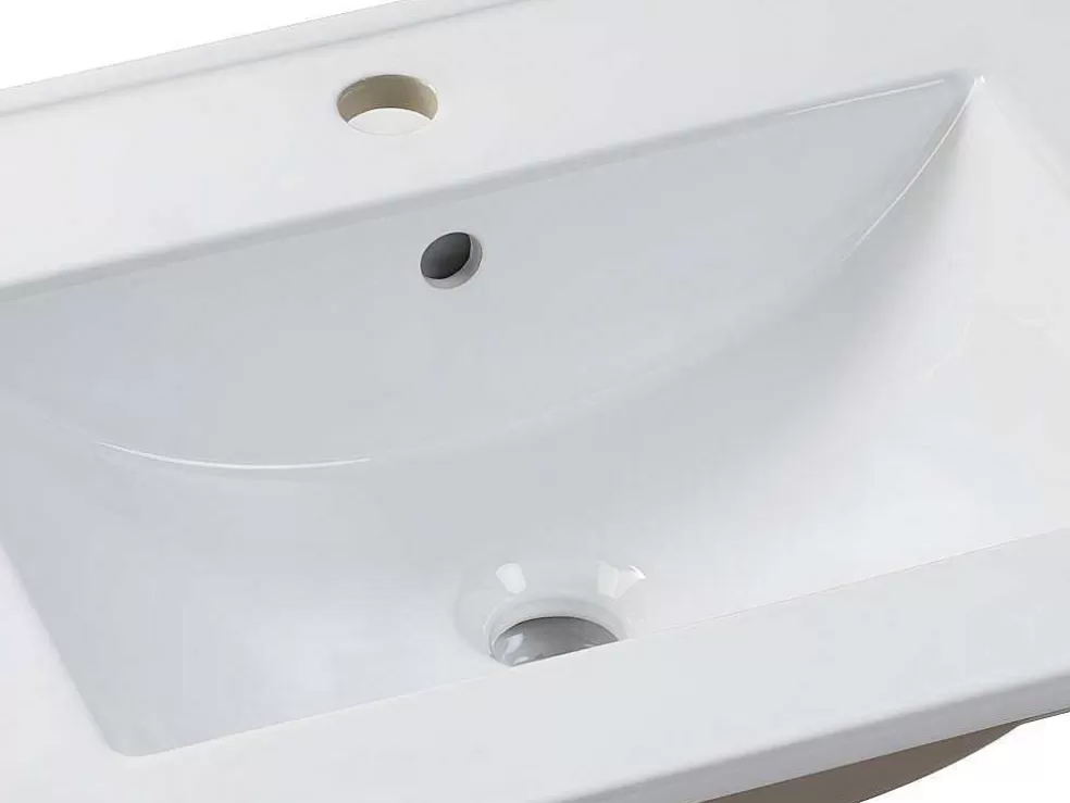 Shower & Design Lavatório De Encastrar Retangular Branco Em Ceramica 61 X 46,5 Cm - Motiac* Lavatório