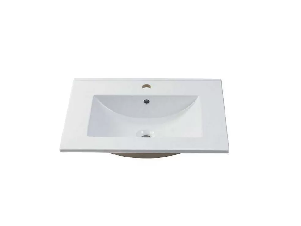 Shower & Design Lavatório De Encastrar Retangular Branco Em Ceramica 61 X 46,5 Cm - Motiac* Lavatório