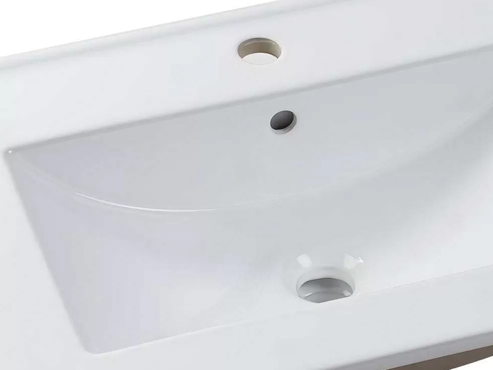Shower & Design Lavatório De Encastrar Retangular Branco Em Ceramica 81 X 46,5 Cm - Motiac* Lavatório