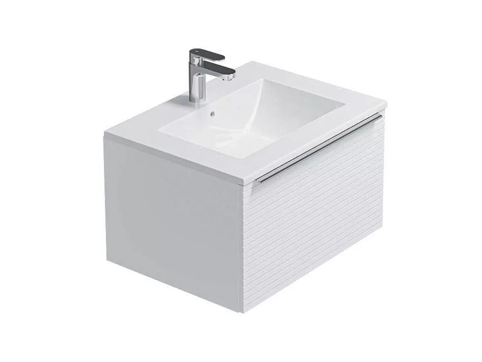 Shower & Design Lavatório De Encastrar Retangular Branco Em Ceramica 61 X 46,5 Cm - Motiac* Lavatório