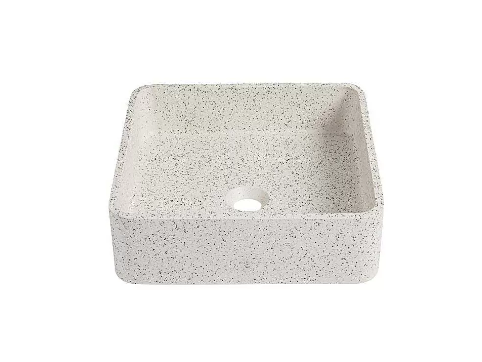 Shower & Design Lavatório De Pousar Quadrado Em Terrazzo C39 X L39 Cm - Stochi* Lavatório
