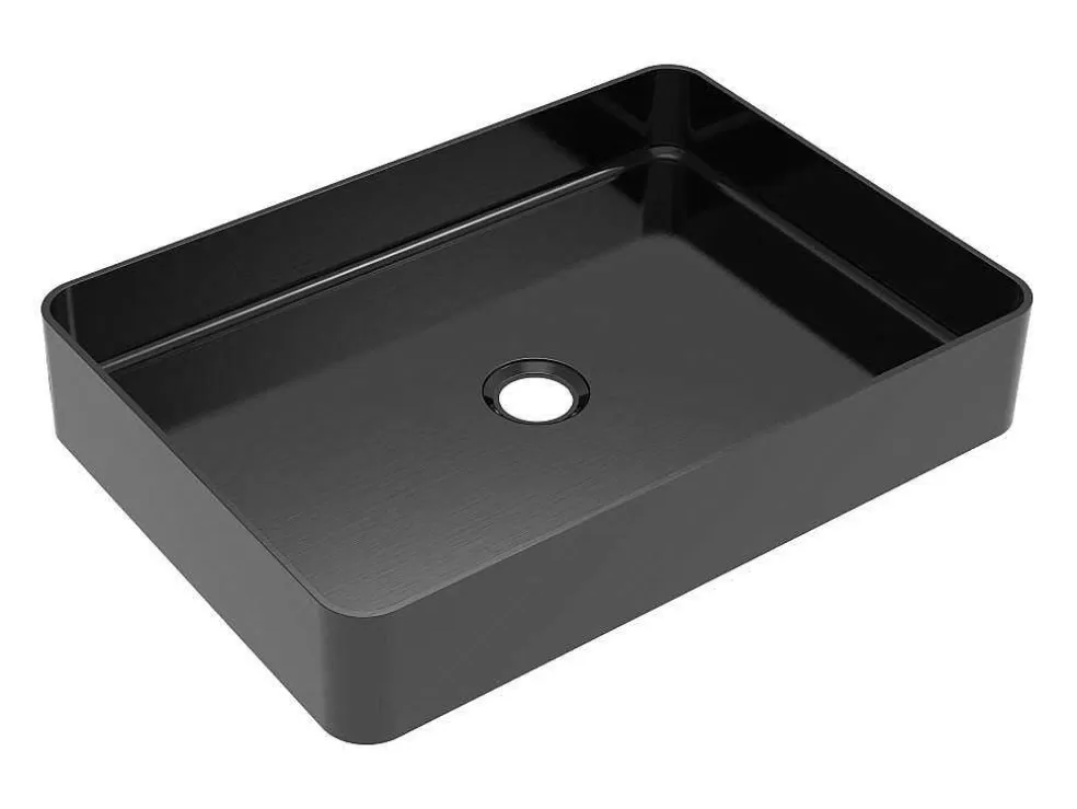 Shower & Design Lavatório De Pousar Retangular, Cor Metal Arma, C50 X L35,2 Cm - Demarquy* Promoções Casa De Banho & Bem-Estar