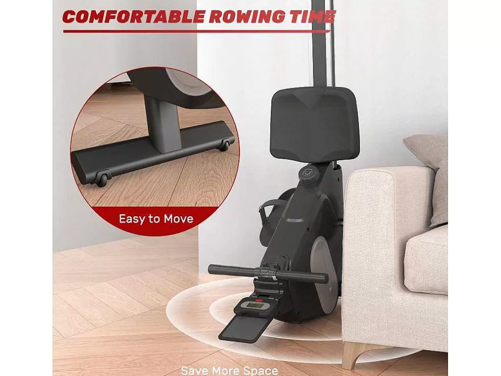 Vente-unique Maquina De Remo Magnetica Para Casa, Ginasio, Escritório, Treino 16 Niveis De Resistencia Ajustavel Com Monitor Lcd* Fitness