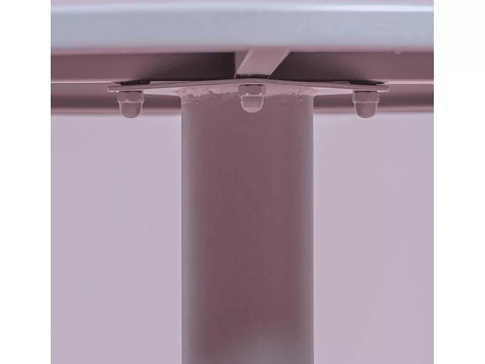 Vente-unique Mesa Alta Industrial Em Aco Com 76 Cm De Altura - Brandon - Cinza* Móvel De Cozinha