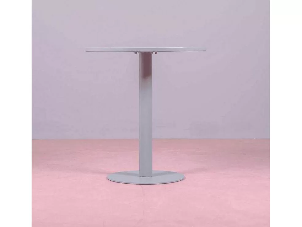 Vente-unique Mesa Alta Industrial Em Aco Com 76 Cm De Altura - Brandon - Cinza* Móvel De Cozinha