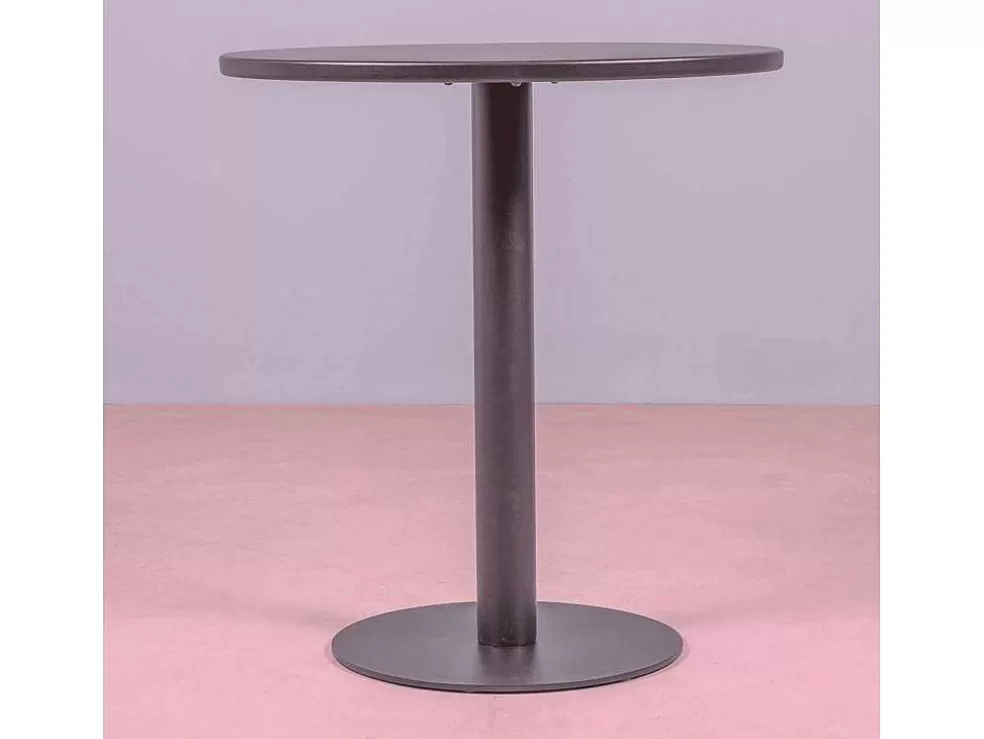 Vente-unique Mesa Alta Industrial Em Aco Com 76 Cm De Altura - Brandon - Preto* Móvel De Cozinha