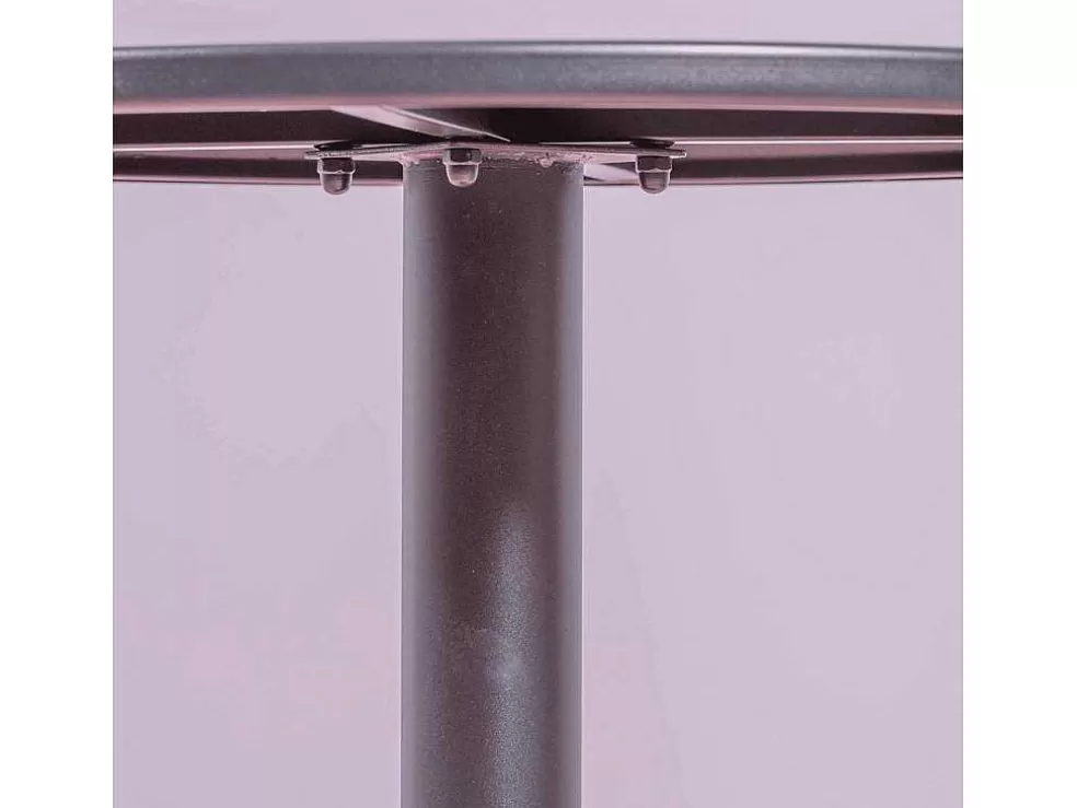 Vente-unique Mesa Alta Industrial Em Aco Com 76 Cm De Altura - Brandon - Preto* Móvel De Cozinha