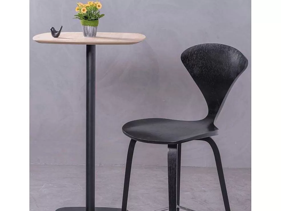 Vente-unique Mesa Alta Para Bar Estilo Industrial, 106Cm De Altura E 60X60Cm - Pub - Carvalho* Móvel De Cozinha
